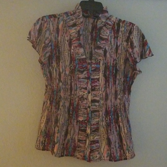 Larry Levine Tops - Crinkle Blouse